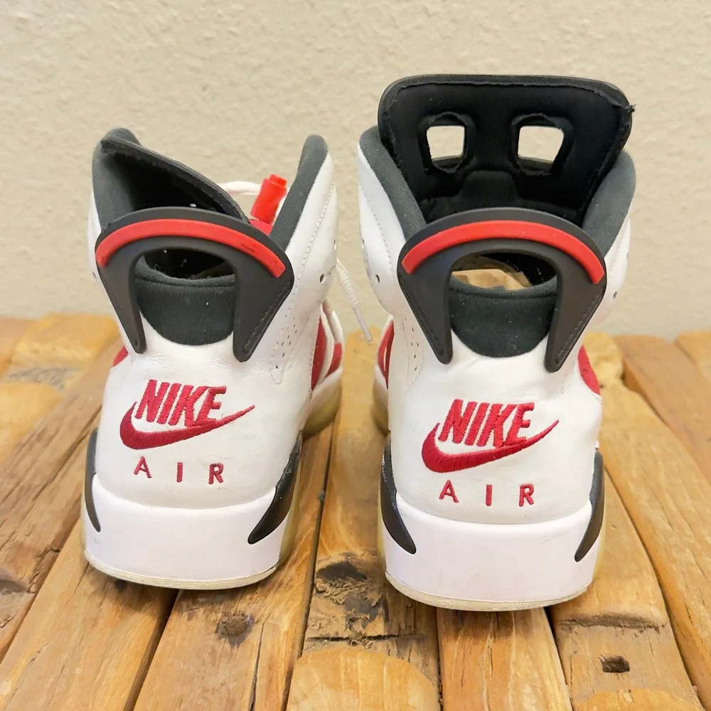 Air Jordan 6 Retro Carmine Red White Black Mens Basketball Shoes CT8529-106